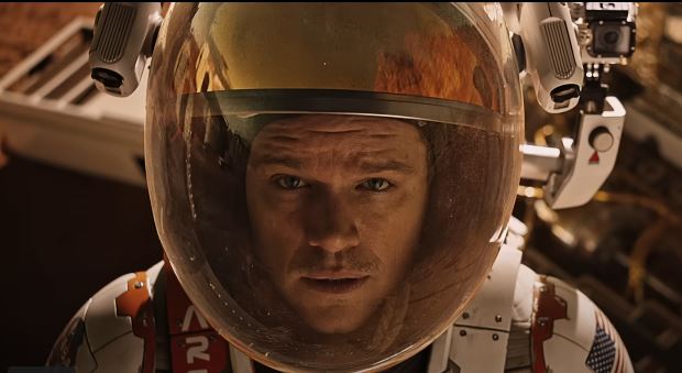 Matt Damon in a still from The Martian trailer