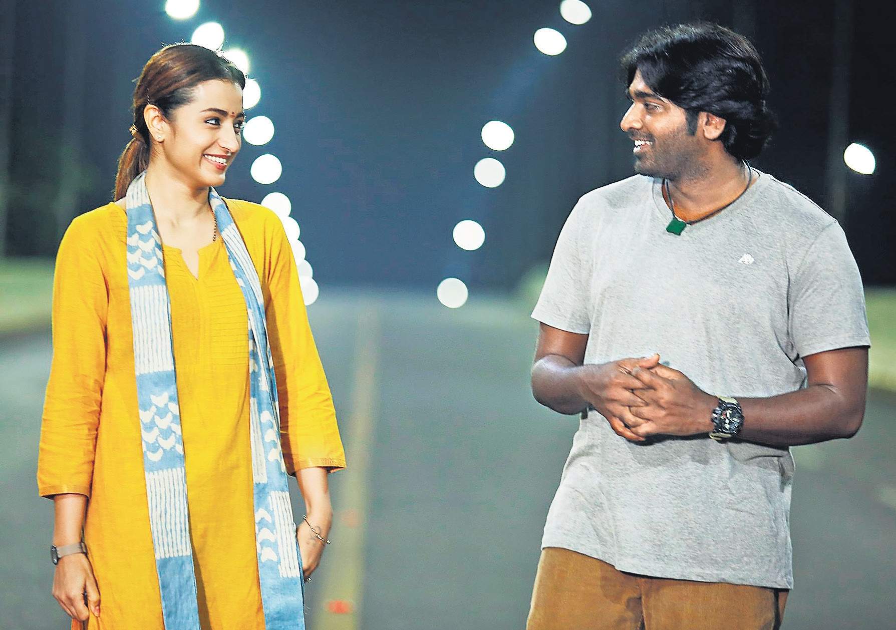 Vijay Sethupathi and Trisha Krishnan in a still from 96